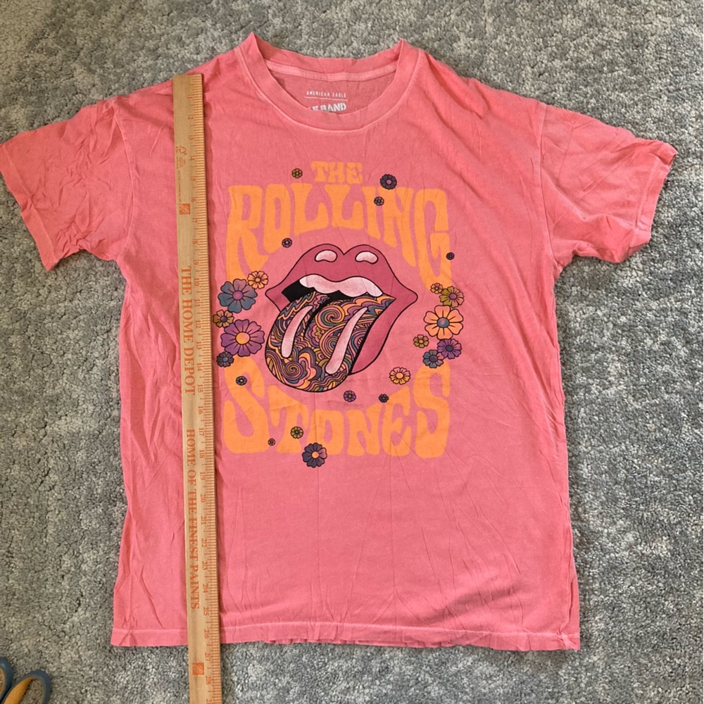 American Eagle Outfitters Coral Graphic Tee size XS/S 100% cotton - Picture 3 of 5